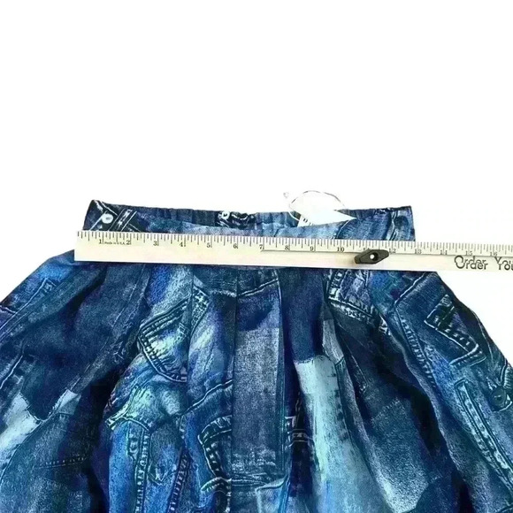 NWT Live 4 Truth Palazzo Straight Leg Print Maxi Pants Denim Design women Med. - Picture 7 of 13